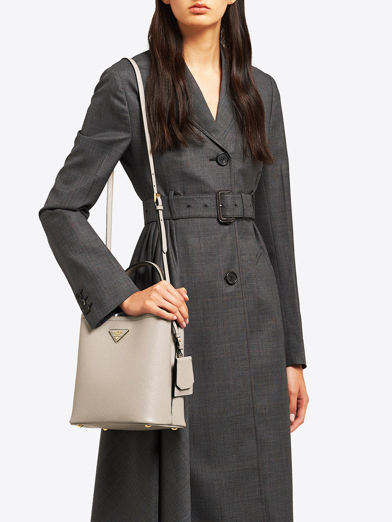 PP Medium Saffiano Leather PP Panier Bag