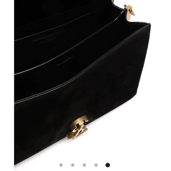 Y Cassandra Medium Top Handle Bag in Shiny Leather