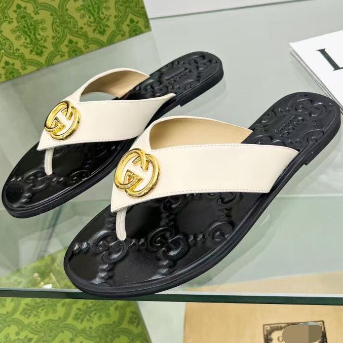 Fashion Metal Buckle Flip Flop Sandals