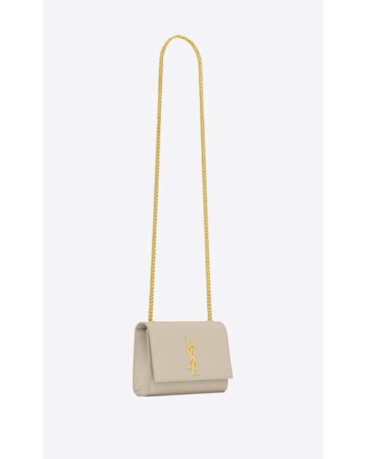 Y Kate Small Chain Bag in Grain de Poudre Embossed Leather