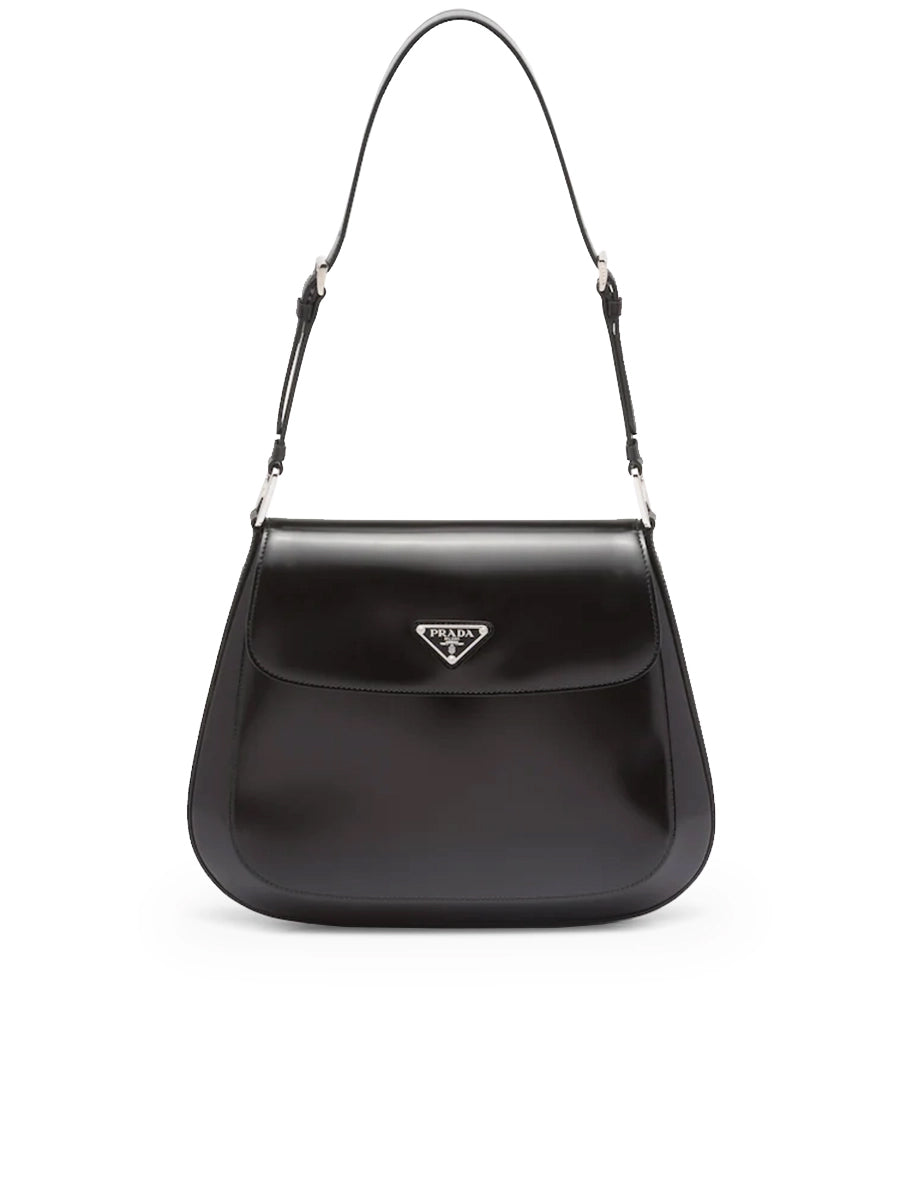 PP Cleo Brushed Leather Medium Shoulder Bag with Flap