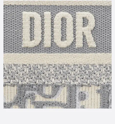 MINI D BOOK TOTE Gray D Oblique Embroidery (22,5 x 15 x 6 cm)