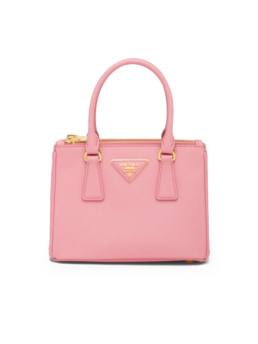 PP Galleria Saffiano Leather Micro-Bag in Petal Pink