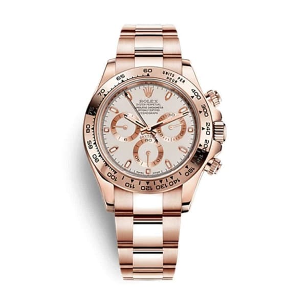 RLX Daytona, Ivory dial, Engraved Bezel, Oyster bracelet, Rose gold Watch 116505-0010