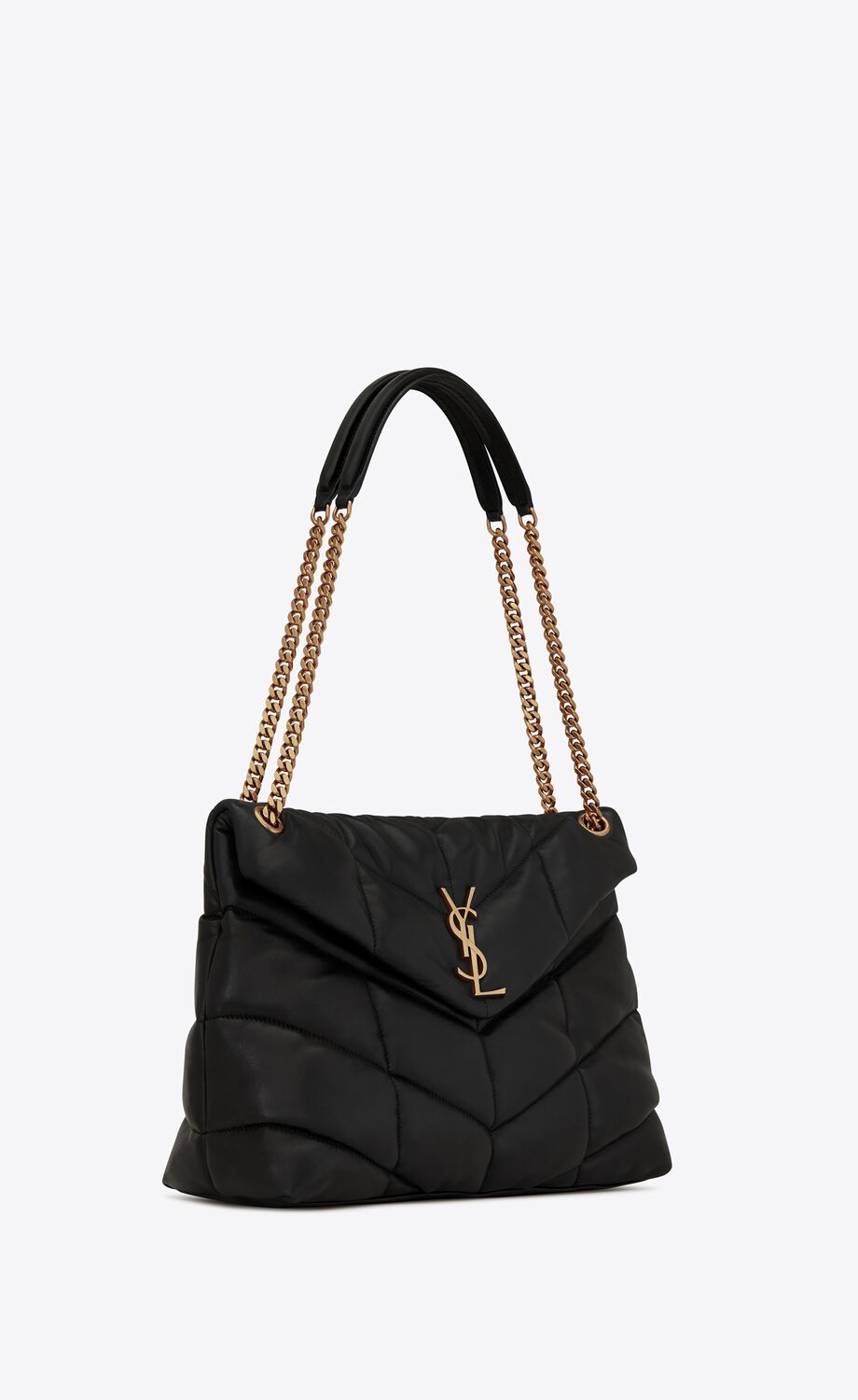 Y Puffer Medium Chain Bag in Quilted Lambskin