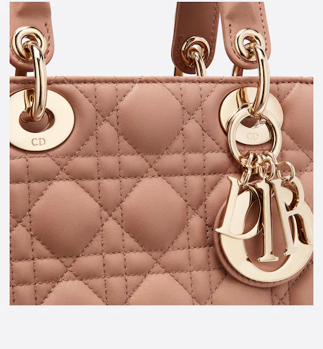 SMALL LADY D MY ABCD BAG Blush Cannage Lambskin