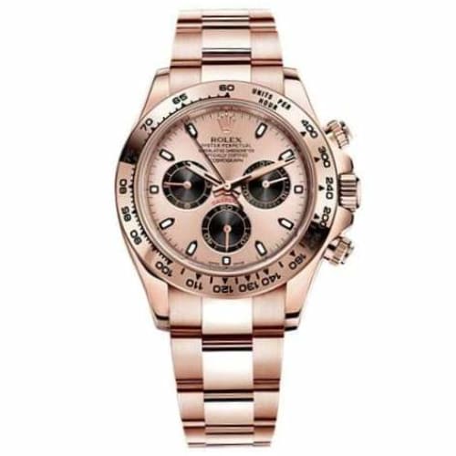 RLX Daytona, Pink dial, Engraved Bezel, Oyster bracelet, Rose gold Watch 116505-0009