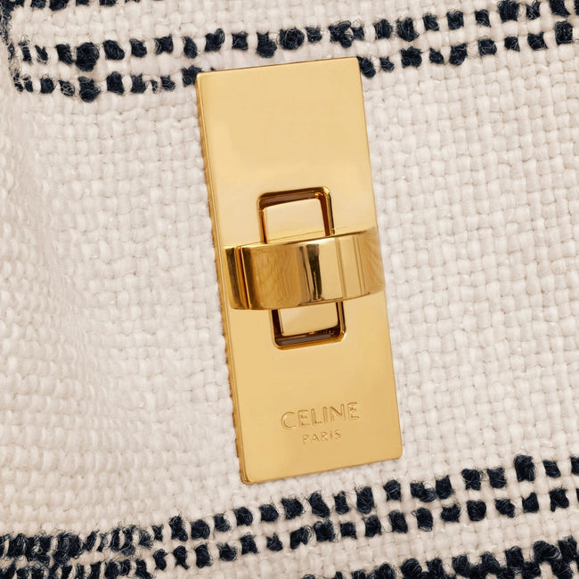 TEEN BUCKET 16 IN STRIPED TEXTILE WITH CE JACQUARD WHITE / BLACK