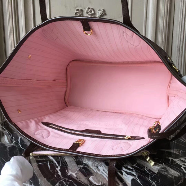 L N41603 Neverfull MM Shoulder Bag Damier Ebene Canvas