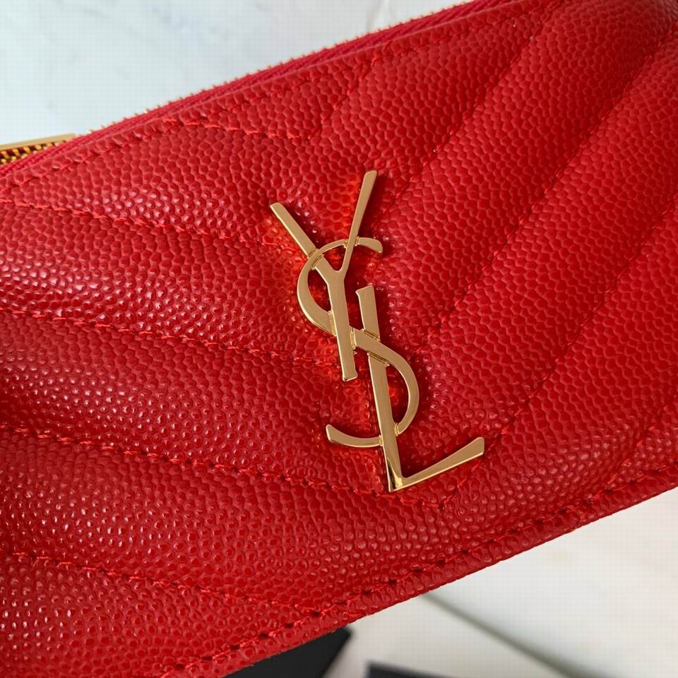 Y wallet red apricot SIZE:13x8CM 13