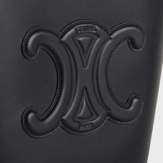 SMALL BUCKET CUIR TRIOMPHE IN SMOOTH CALFSKIN BLACK