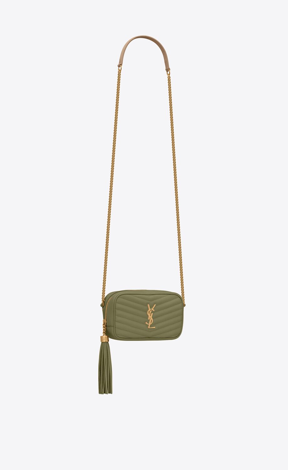 Y Lou Mini Bag in Quilted Grain de Poudre Embossed Leather