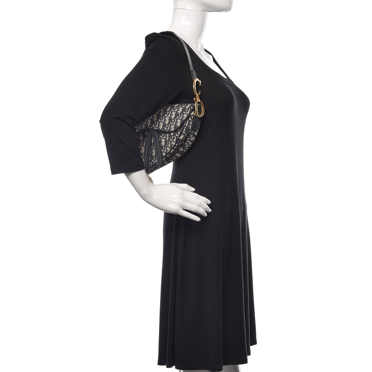 CHRISTIAN D Oblique Saddle Bag Blue