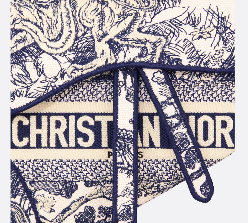 CD SADDLE BAG Blue Toile de Jouy Embroidery Reference: M0446CTDT_M808