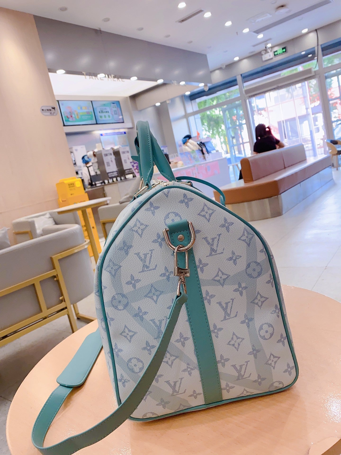 Louis N50069 KEEPALL BANDOULIÈRE 50 Damier Salt bag size: 50*29*23 cm