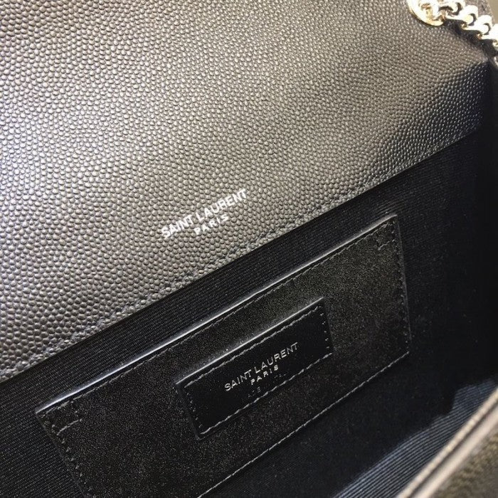 Y Black Kate Medium Leather Shoulder Bag