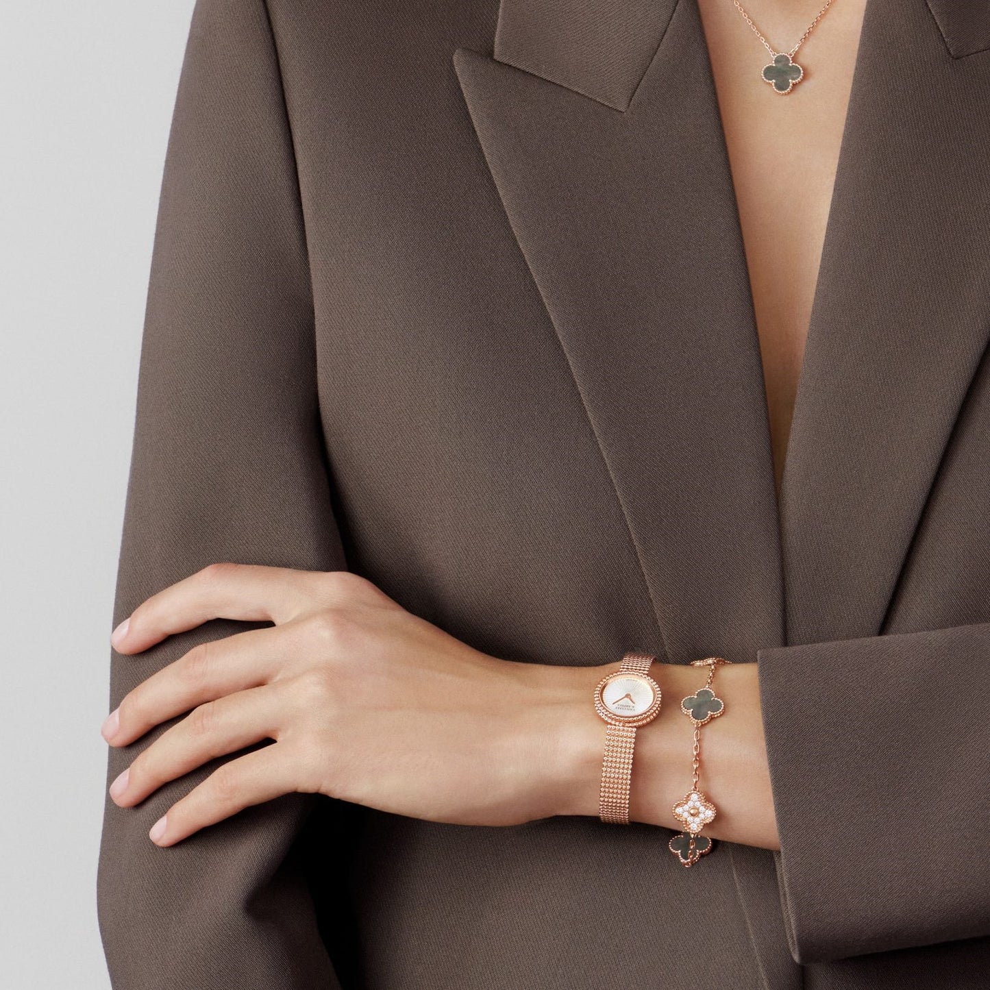 VAN CLEEF & ARPELS Vintage Alhambra Diamond Bracelet Black