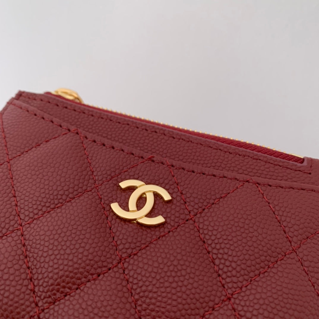 cc Flat Card Holder Red Bag For Women 11.5cm/4.5in