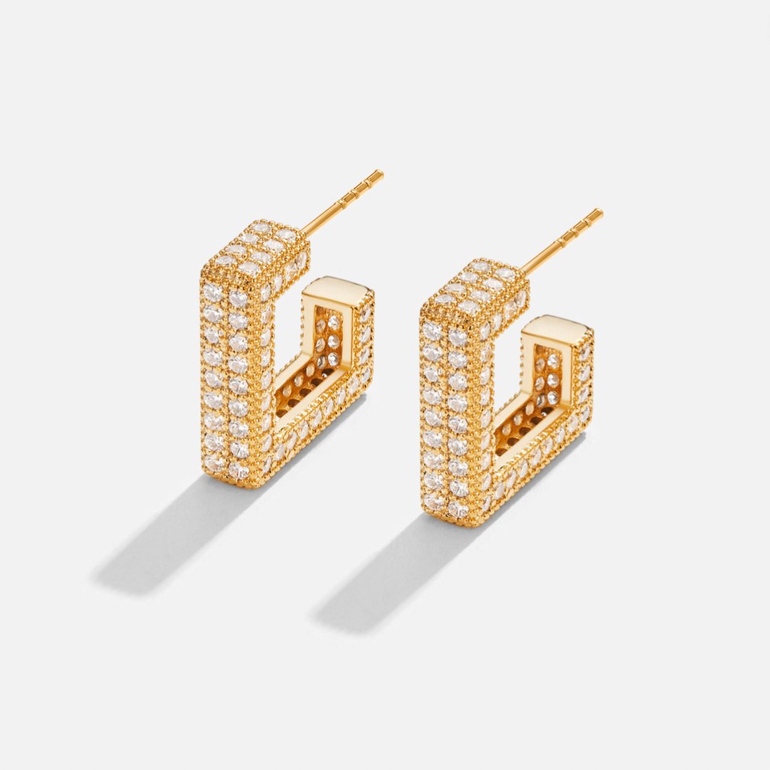 Amari Square Hoop Earrings