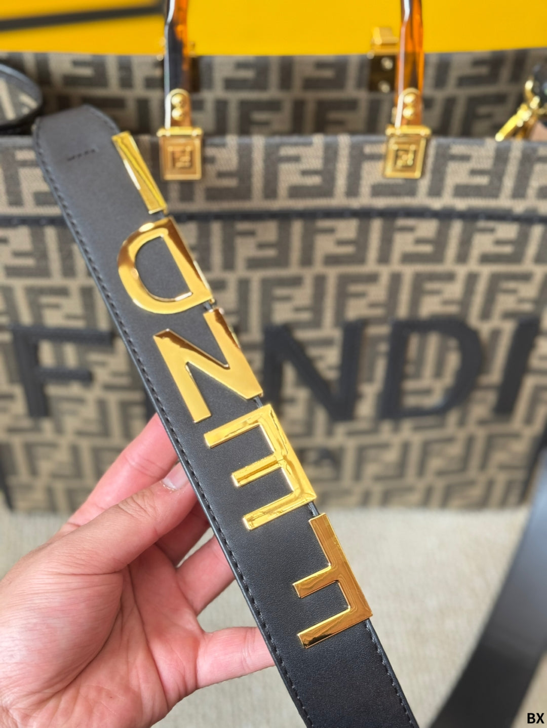 Fen new arrival peekabo tote bag size;35*30 cm