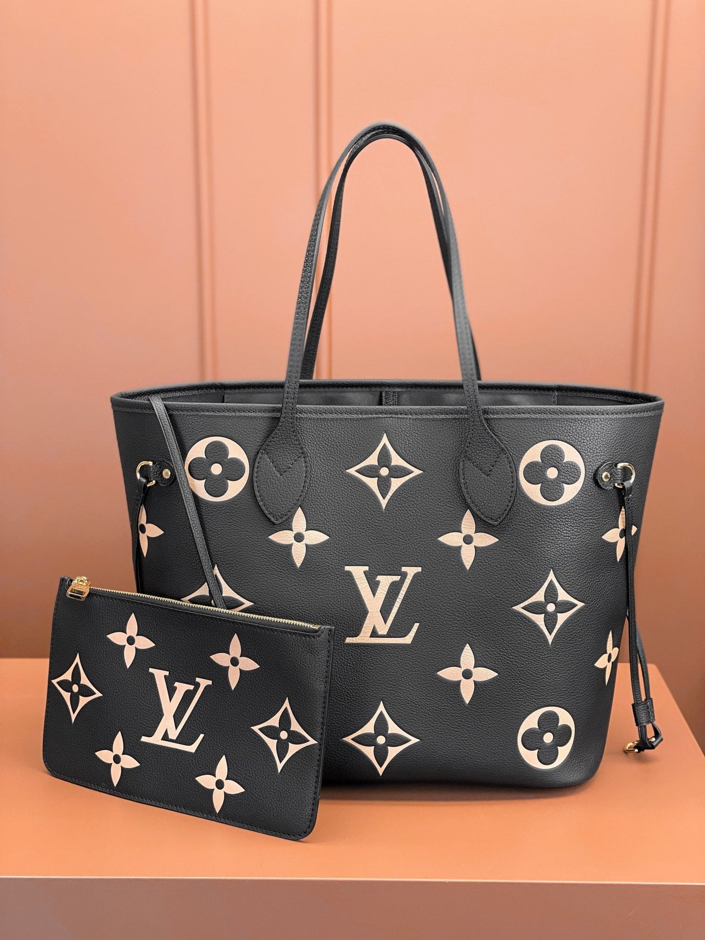 Louis Vuitton LV M58907 Neverfull MM Bag 31x28x14cm Black