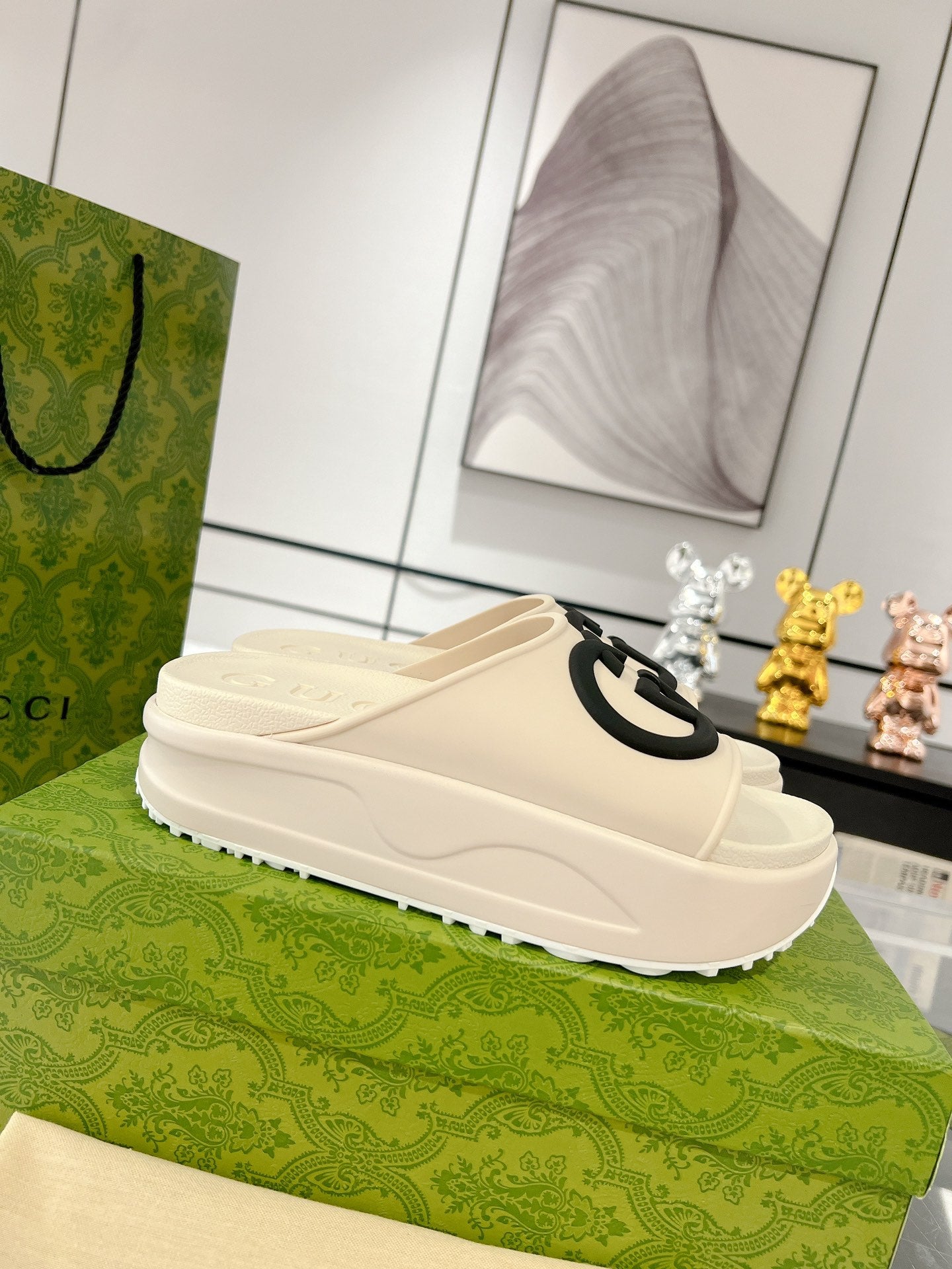 GG new arrival men and women slippers heels 5 cm