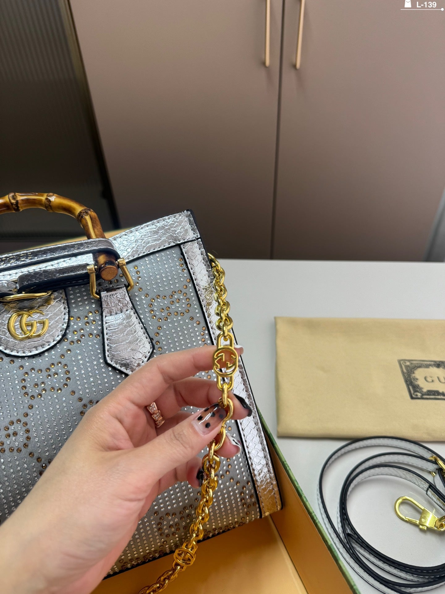 Gg new arrival tote bag size: 27*10*22 cm