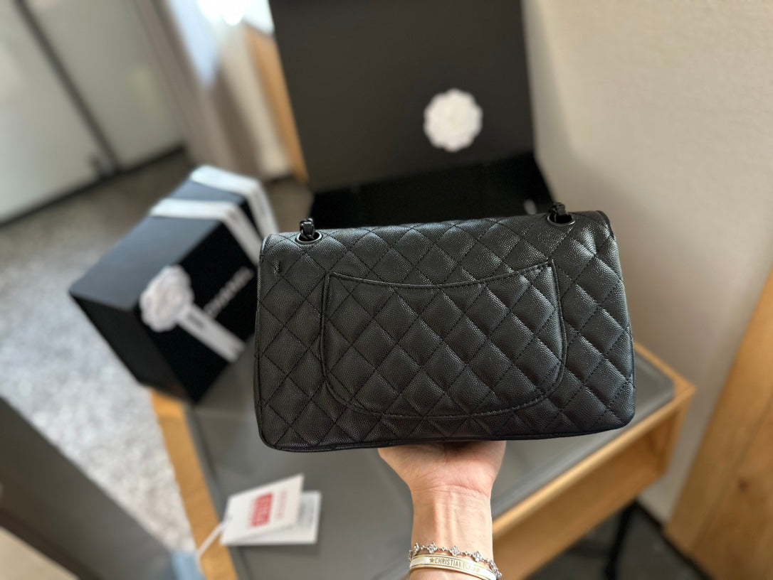 CC new arrival black caviar leather CF bag