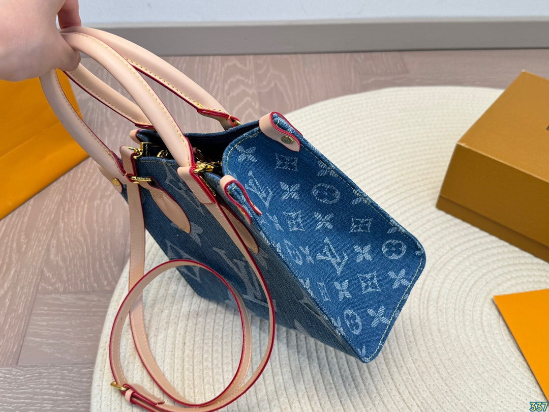 Louis new arrival onthego denim bag small size: 25 * 20 cm