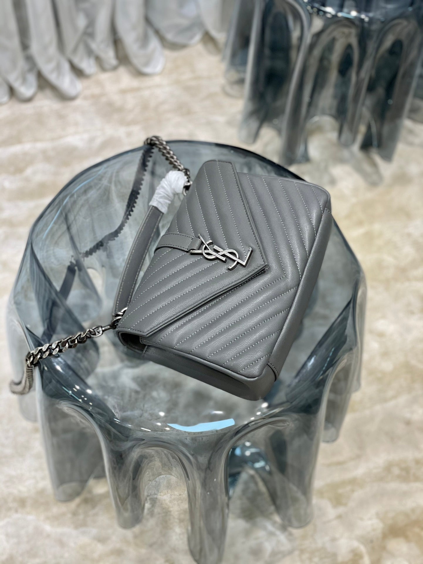 Y College Medium Quilted leather Bag