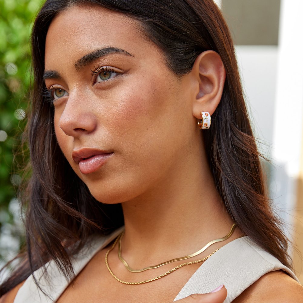 'Spring Bloom' Hoop Earrings