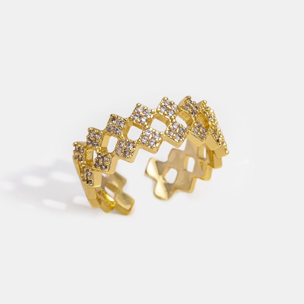 14K Gold Harper Crystal Ring