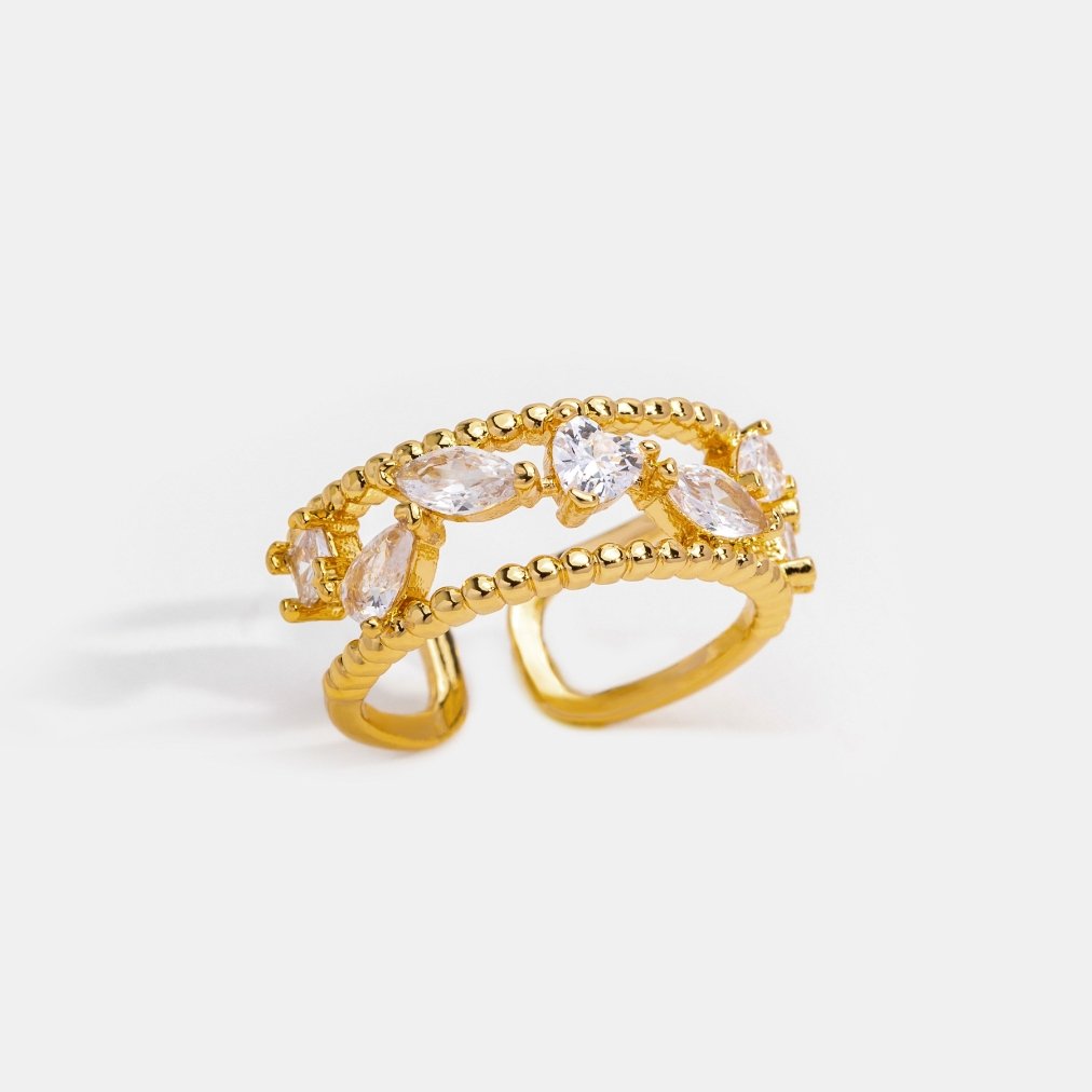 Athena Crystal Layered Ring