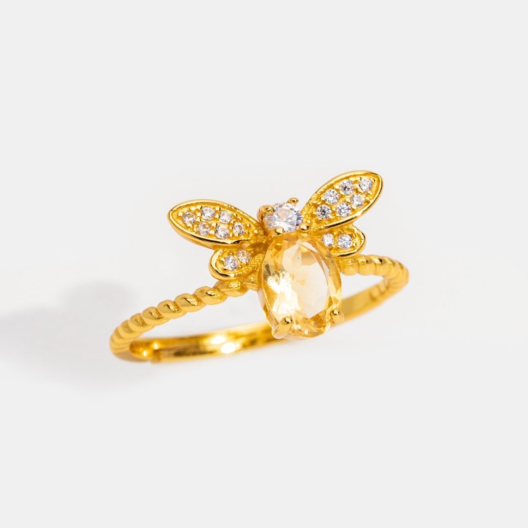 Crystal Bee Ring