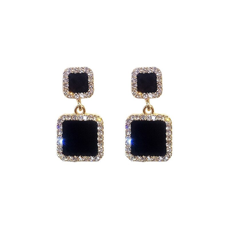 Crystal Black Marina Earrings
