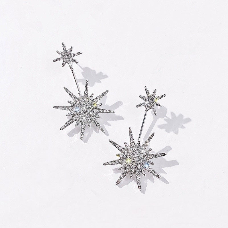 Crystal Christmas Star Earrings