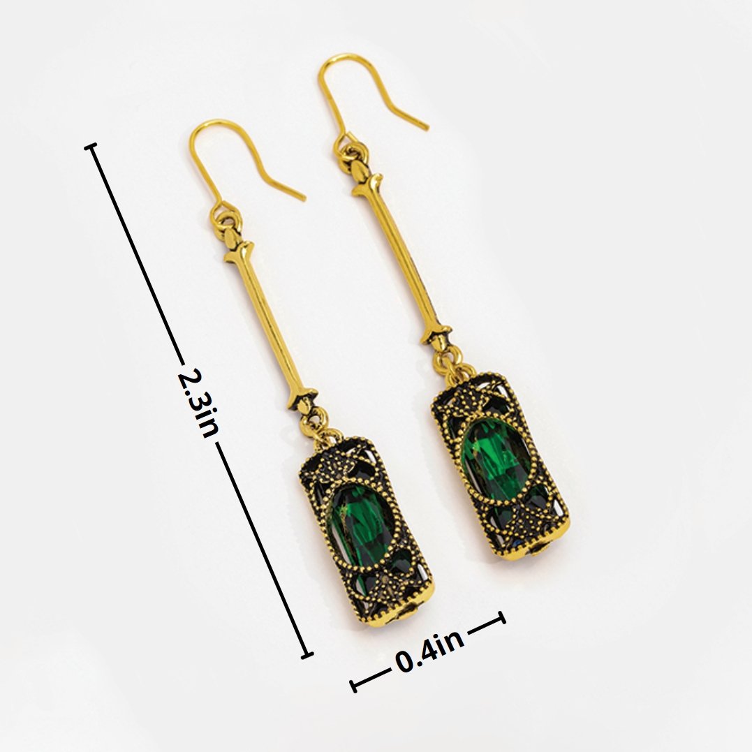 Emerald Green Crystal Earrings