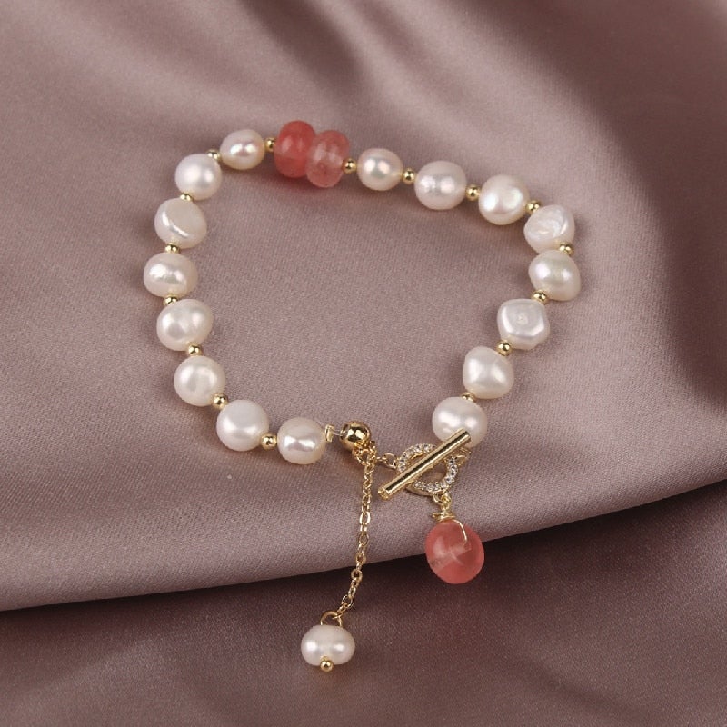 Freshwater Pearl & Aventurine Bracelet