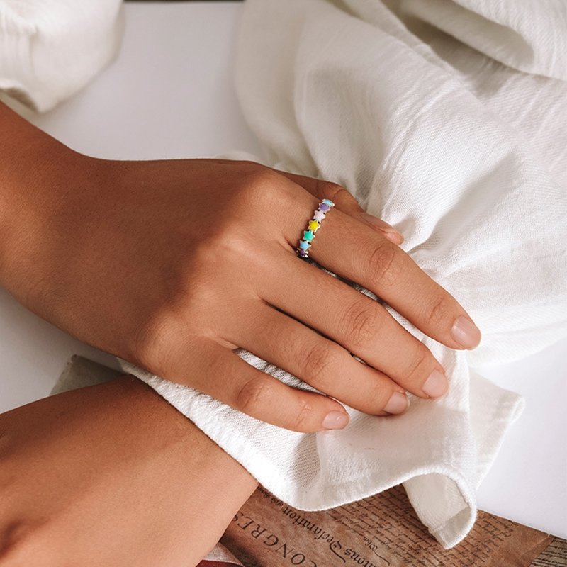 'Head In The Stars' Sterling Silver Ring