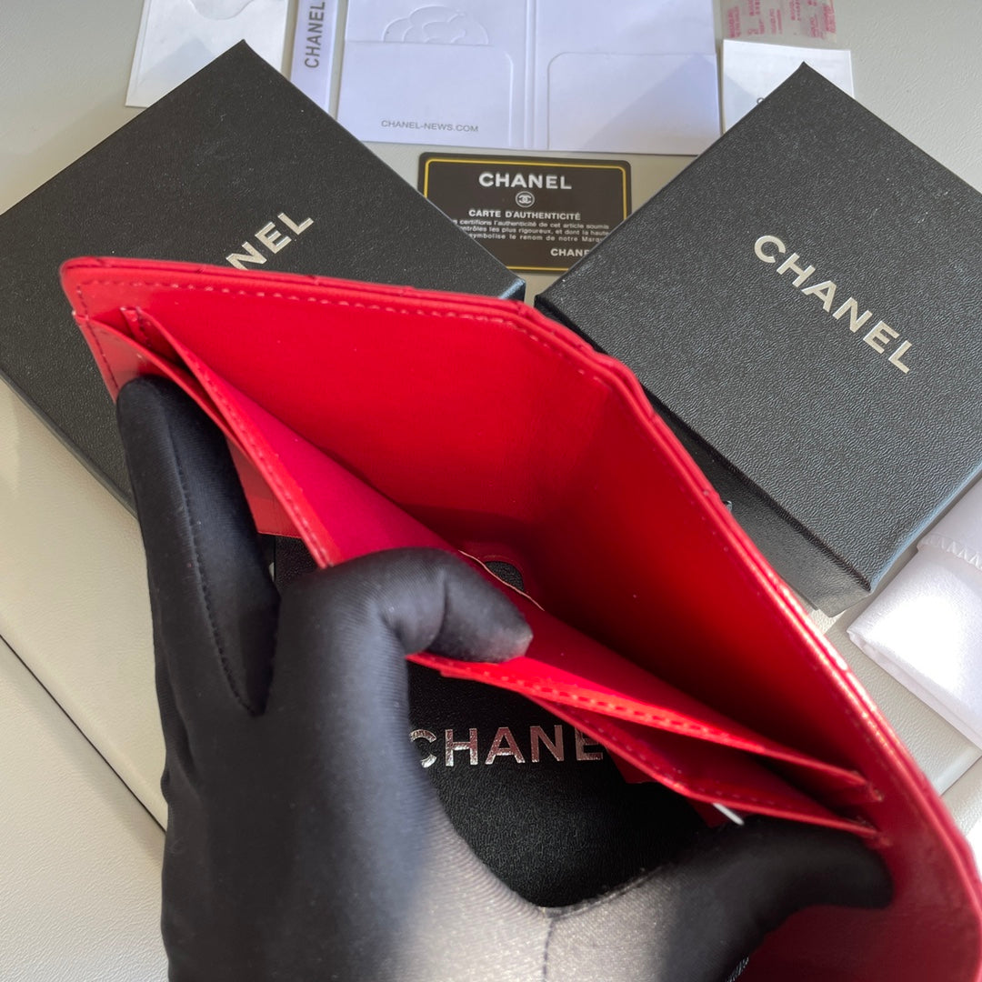 cc Small Classic Flap Wallet Red Bag For Women 10.5cm/4.1in