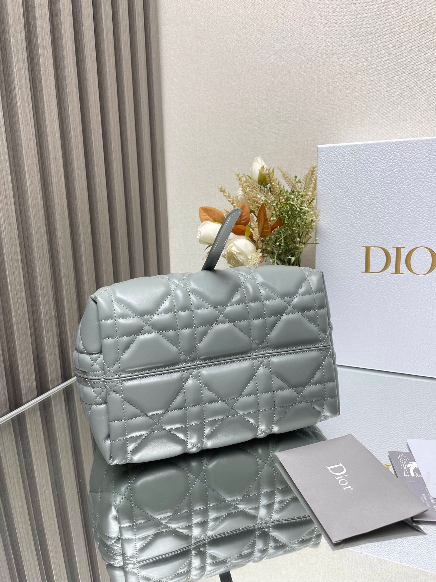 Dior Toujours Bag Small Grey 23x15x15cm