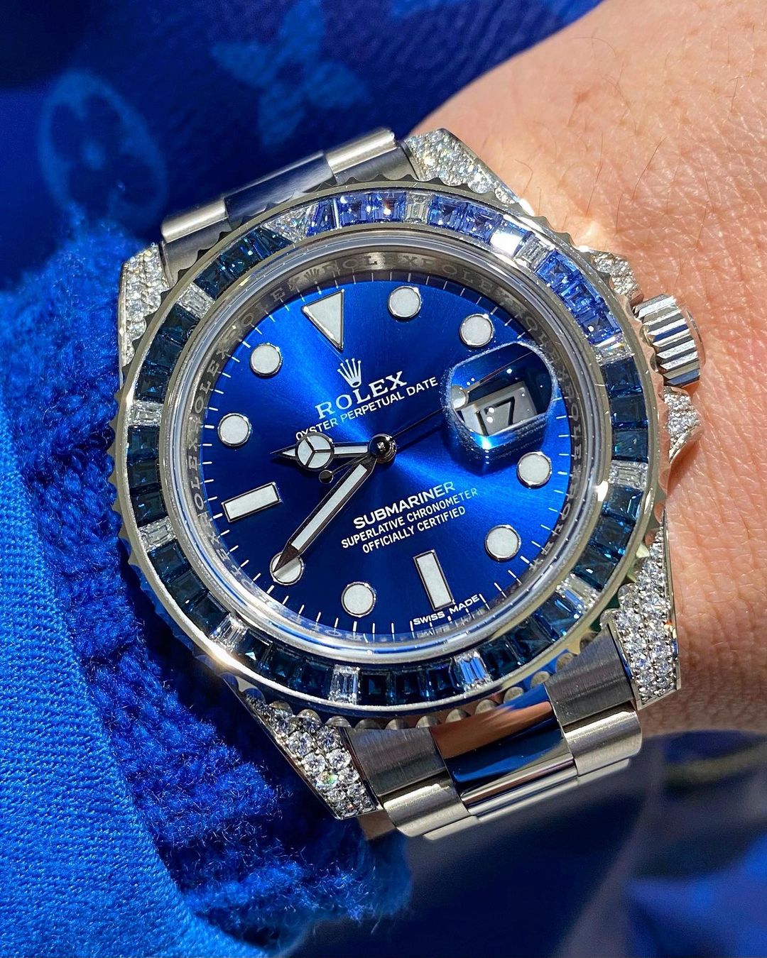 Rlx Submariner Date 116659 SABR 18K White Gold Diamonds Sapphires UNWORN