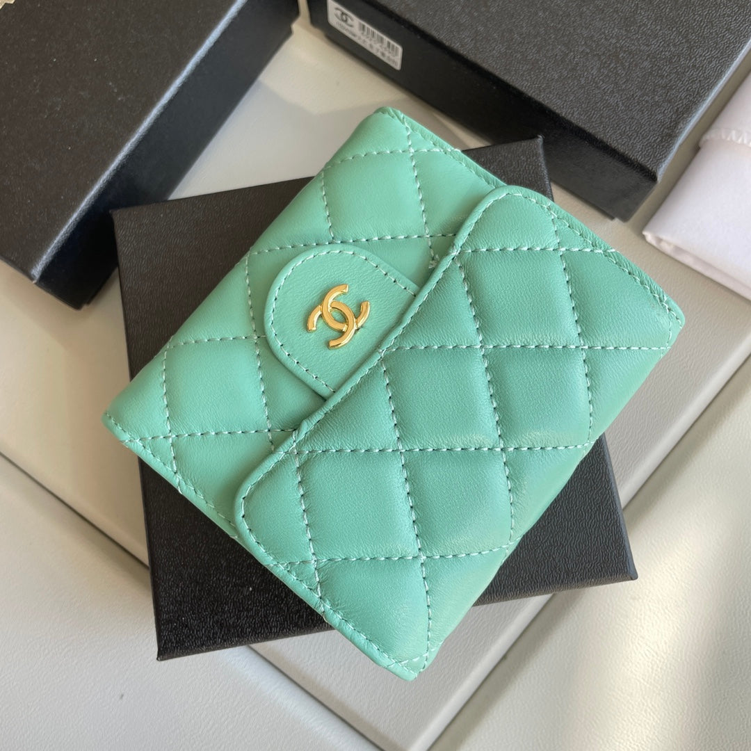 cc Small Classic Flap Wallet Mint Bag For Women 10.5cm/4.1in