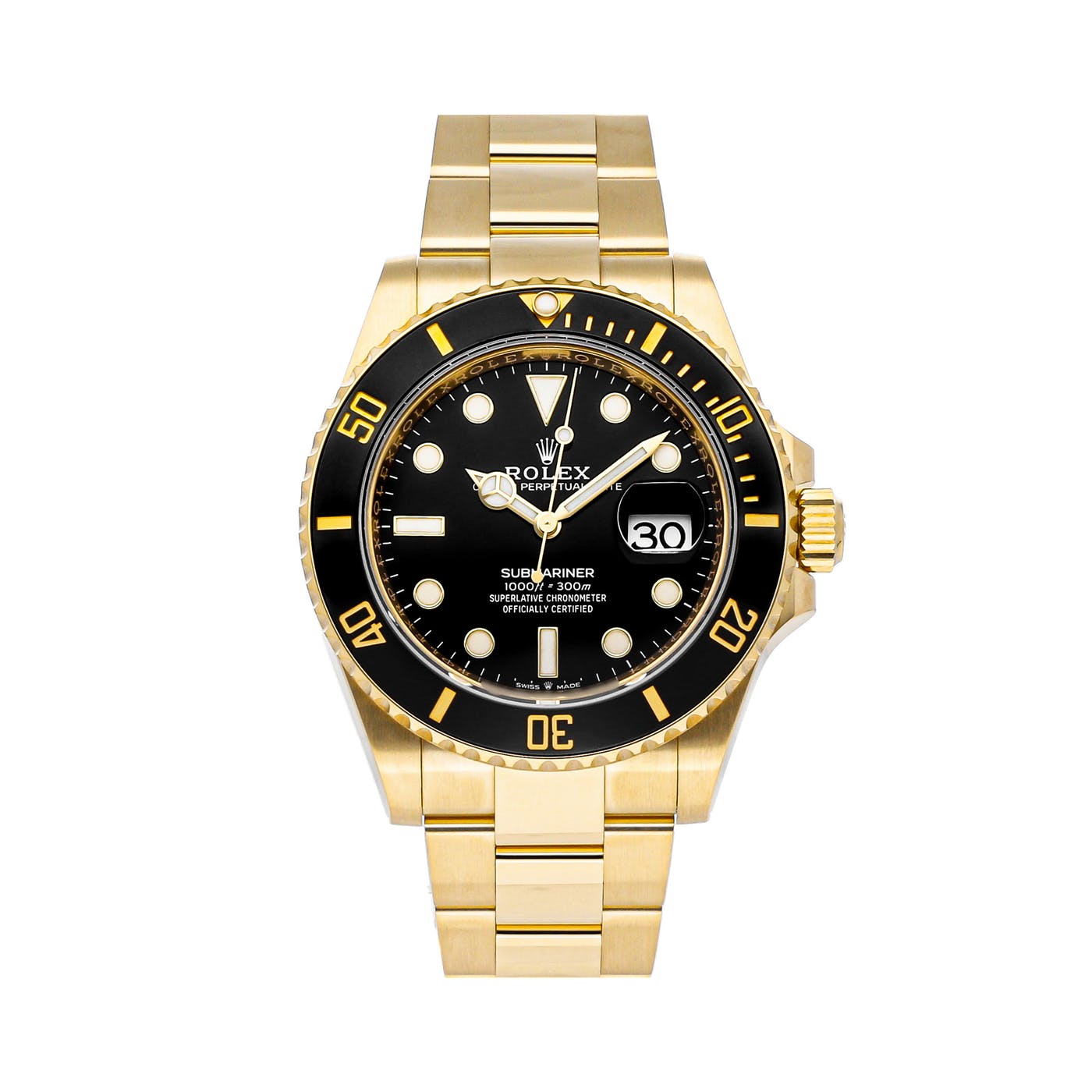 Rlx Perpetual Submariner Date 41mm Blue Dial Yellow Gold 126618LB