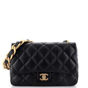 CC Funky Town Flap Bag Quilted Lambskin Large