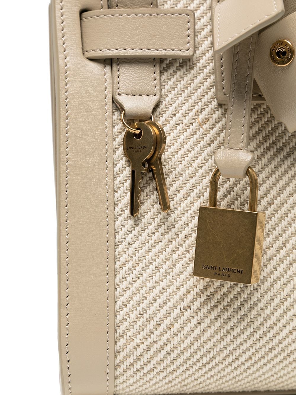 Y Sac De Jour Nano in Canvas in Beige and Sea Salt