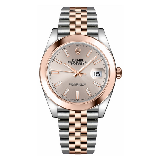 Rlx Datejust 41 Rose Gold & Steel Watch 126301-0010