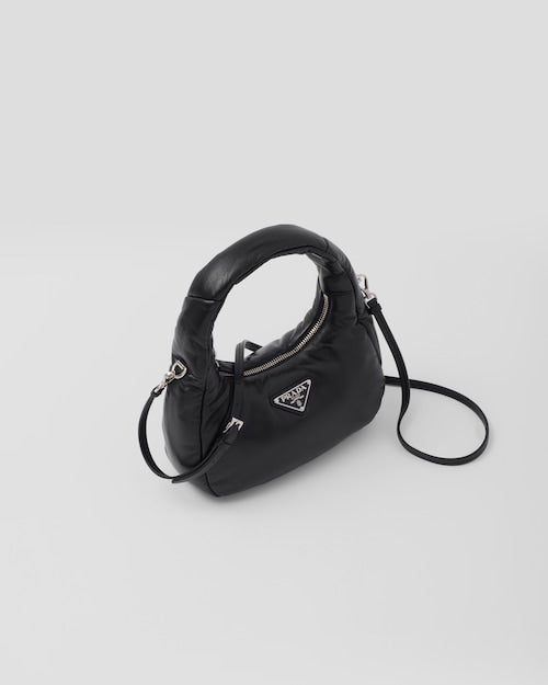 PP Soft padded nappa leather mini-bag - Black