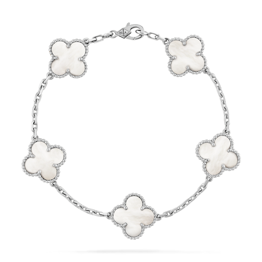 VAN CLEEF & ARPELS Vintage Alhambra Bracelet White Mother Oyster