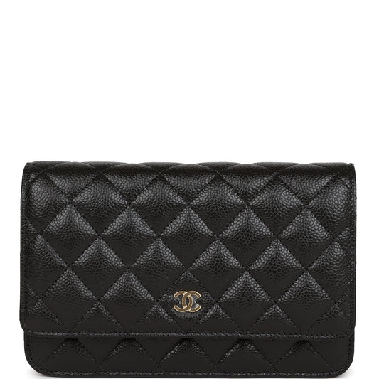 CC Wallet on Chain WOC Black Caviar Gold Hardware